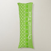 Coussins Longs Vert, points et Shamrocks (Devant (Vertical))