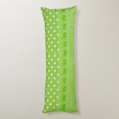 Coussins Longs Vert, points et Shamrocks (Dos (Vertical))