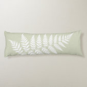 Coussins Longs Vert sauge clair fougère blanche simplement raffin (Dos)