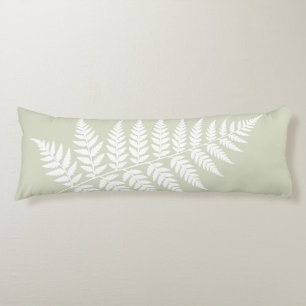 Coussins Longs Vert sauge clair fougère blanche simplement raffin
