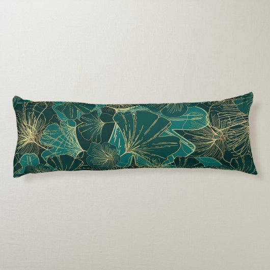 Coussins Longs Vert & Tones Feuilles exotiques (Dos)