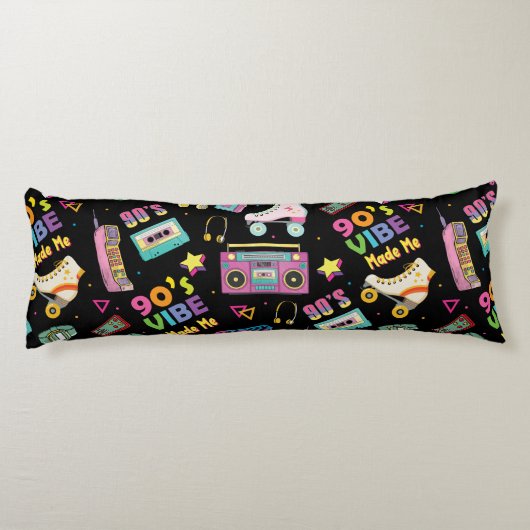 Coussins Longs Vibes Hip hop des années 90 Retro m'a rendu Motif (Dos)