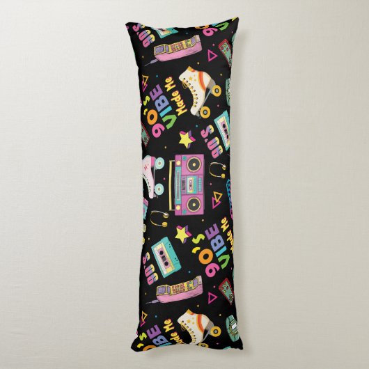 Coussins Longs Vibes Hip hop des années 90 Retro m'a rendu Motif (Dos (Vertical))
