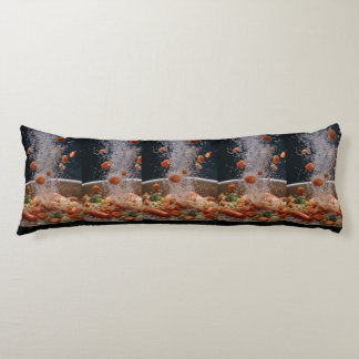 Coussins Longs Vibrant Veggie Explosion Art – Dynamic Boiling Pot