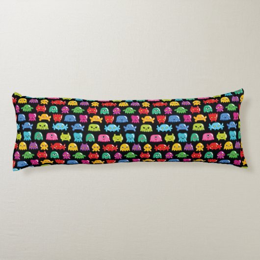 Coussins Longs Vidéo Monstres Geek Nerd Gamer Motif (Dos)