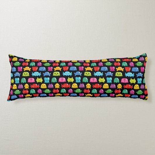 Coussins Longs Vidéo Monstres Geek Nerd Gamer Motif (Devant)