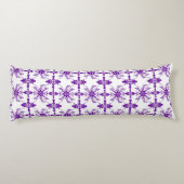 Coussins Longs Vieux floral anglais pourpre et blanc (Dos)