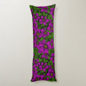 Coussins Longs Vigne Clematis rose (Dos (Vertical))