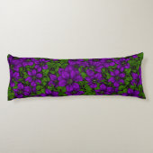 Coussins Longs Vigne de Clematis pourpre (Dos)