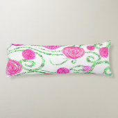 Coussins Longs Vignes vert et rose (Dos)