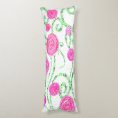 Coussins Longs Vignes vert et rose (Dos (Vertical))