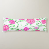 Coussins Longs Vignes vert et rose (Devant)