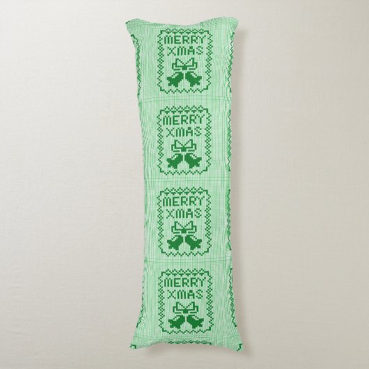Coussins Longs Vilain chandail motif sonneries cloches et Joyeux (Devant (Vertical))