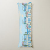 Coussins Longs Village méditerranéen avec esthétique côtière (Devant (Vertical))