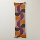 Coussins Longs Vins brûlés modernes du milieu du siècle Eclipse (Dos (Vertical))