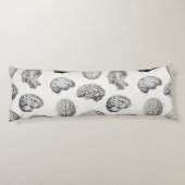 Coussins Longs Vintage Brain Anatomy Biology Illustrations (Dos)