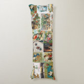 Coussins Longs Vintage Christmas Antique Collage (Devant (Vertical))