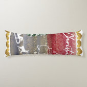 Coussins Longs Vintage Christmas trees  (Devant)