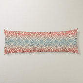 Coussins Longs Vintage Damask Wallpaper - bleu violet rouge (Dos)
