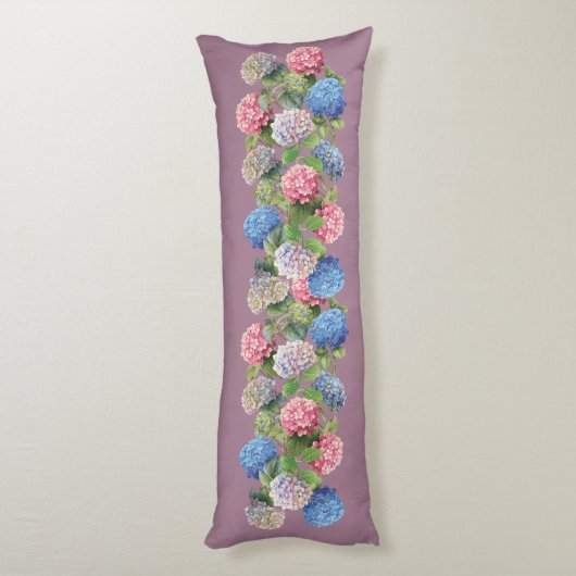 Coussins Longs Vintage Hydrangea Body Pillow (Dos (Vertical))