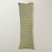 Coussins Longs Vintage jaune Bleu Brown Barcelone Motif (devant Vertical)