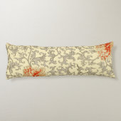 Coussins Longs Vintage rose gris botanique (Dos)