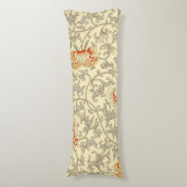 Coussins Longs Vintage rose gris botanique (Devant (Vertical))