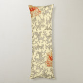 Coussins Longs Vintage rose gris botanique (Dos (Vertical))