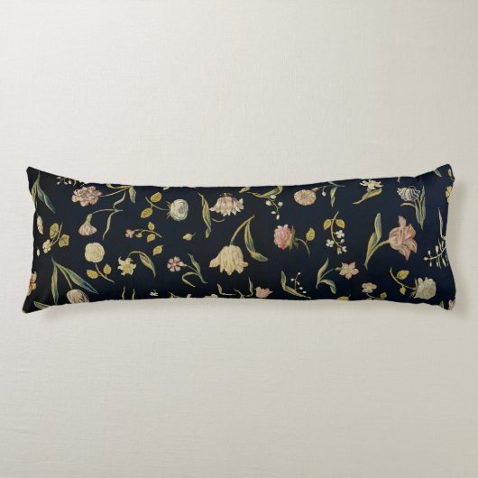 Coussins Longs Vintage Rustique Botanique Floral Motif (Devant)