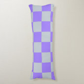 Coussins Longs Violet À damiers En vichy Motif (Devant (Vertical))