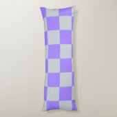 Coussins Longs Violet À damiers En vichy Motif (Dos (Vertical))