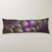 Coussins Longs Violet Abstrait violet violet kaki fractal (Dos)