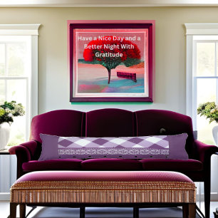 Coussins Longs Violet blanc À damiers Polka Dot Floral Damask Art