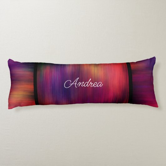 Coussins Longs violet et magenta gras abstrait ajouter du texte (Dos)