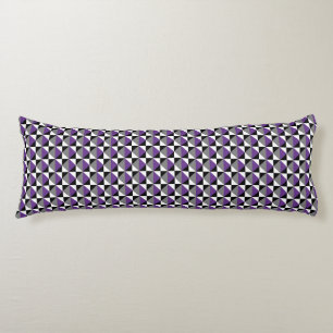 Coussins Longs Violet, gris, noir et blanc Carré et diamant