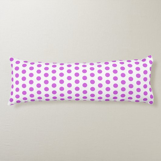 Coussins Longs Violet Pois violet blanc Couleurs personnalisées m (Devant)