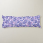 Coussins Longs Violette aquarelle fleurs lilas (Dos)