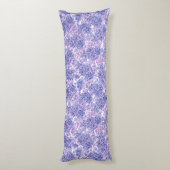 Coussins Longs Violette aquarelle fleurs lilas (Dos (Vertical))