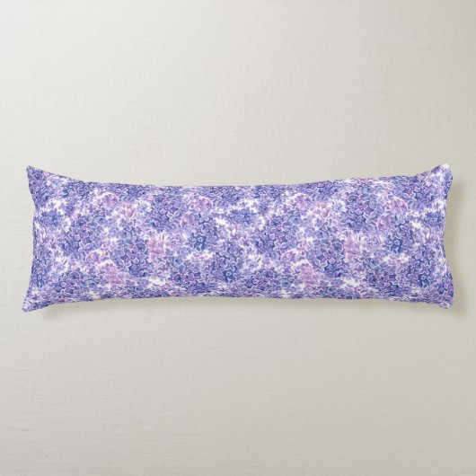 Coussins Longs Violette aquarelle fleurs lilas (Devant)