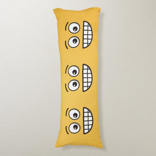 Coussins Longs Visage de broyage avec yeux ouverts (Devant (Vertical))