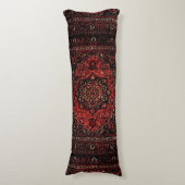 Coussins Longs Visage de tapis orientaux en champ teinté rose (Devant (Vertical))