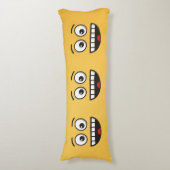 Coussins Longs Visage souriant avec bouche ouverte (Devant (Vertical))