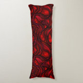 Coussins Longs Vitrail rouge Abstrait (Devant (Vertical))