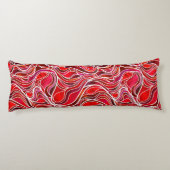 Coussins Longs Vitrail rouge Abstrait (Dos)