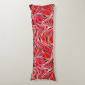 Coussins Longs Vitrail rouge Abstrait (Devant (Vertical))