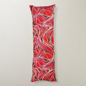 Coussins Longs Vitrail rouge Abstrait (Dos (Vertical))
