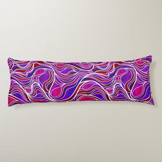 Coussins Longs Vitrail violet Abstrait (Dos)