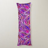 Coussins Longs Vitrail violet Abstrait (Dos (Vertical))
