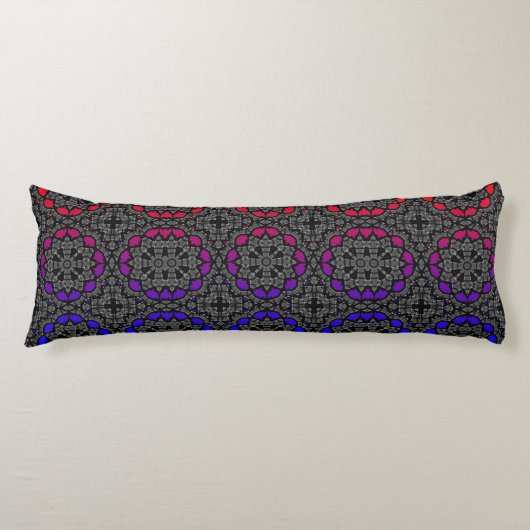 Coussins Longs Volume treize kaléidoscope art dix-huit (Devant)