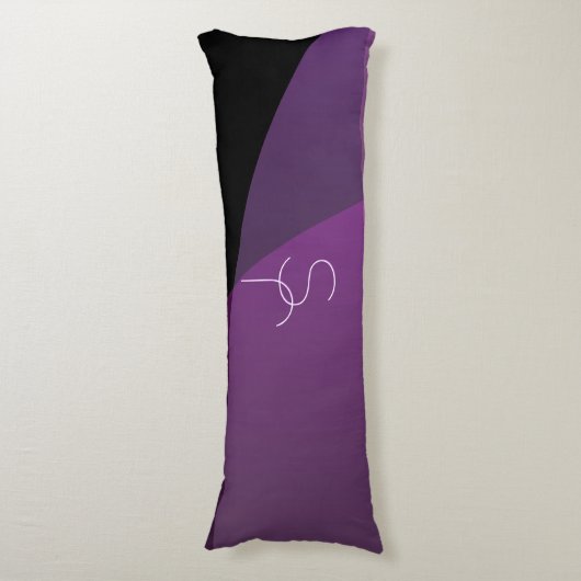 Coussins Longs Vos initiales de chevauchement | Moderne violet et (Devant (Vertical))